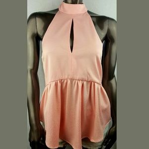 Nordstrom Mustard Seed Pink Halter Neck Top